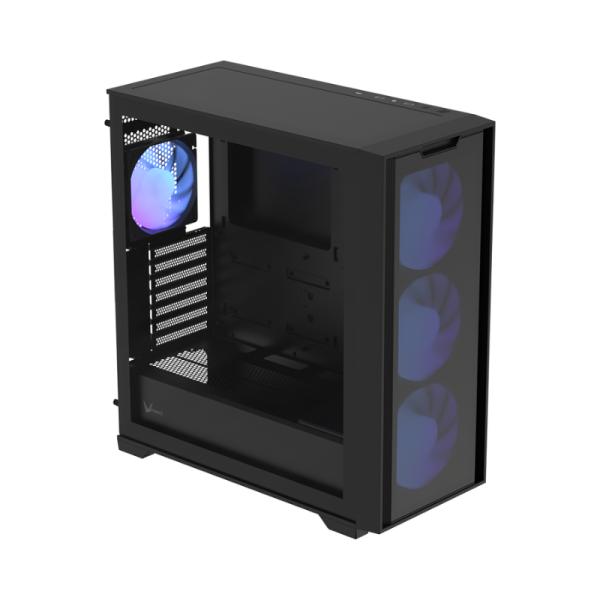 CASE RGB FORMULA V AIR POWER GX600 PLUS MID TOWER 4X140/120MM MALLA FRONTAL Y VIDRIO TEMPLADO LATERAL SIN FUENTE DE PODER 4711401668503 NEGRO