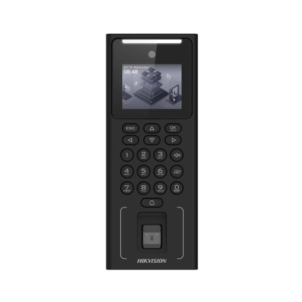 CONTROL DE RECONOCIMIENTO FACIAL HIKVISION DS-K1T321EFWX TECLADO/HUELLA/CÁMARA 2MP ETHERNET/WIFI/RS-485/USB 302920000 NEGRO