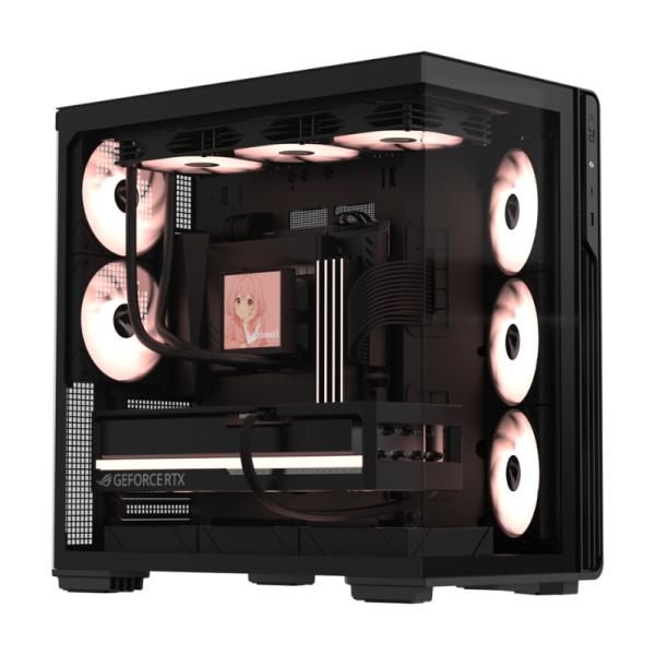 CASE RGB FORMULA V CRYSTAL Z7 PA MID TOWER 5 X 120MM PANEL FRONTAL DE ACERO Y PLÁSTICO / PANEL LATERAL DE VIDRIO SIN FUENTE DE PODER 4711401666622 NEGRO