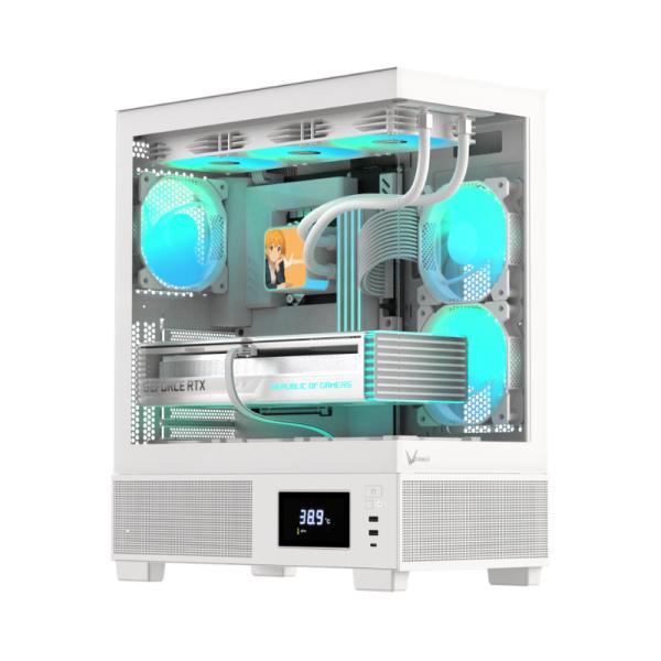 CASE FORMULA V CRYSTAL E1 MID TOWER VIDRIO TEMPLADO 4711401663973 BLANCO