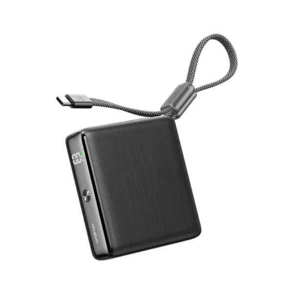 POWER BANK ORAIMO POGRAPHITE OPB-7103C 10000 MAH CARGA RÁPIDA BIDIRECCIONAL DE 22.5 W CABLE USB-C INTEGRADO Y CARGA DE 3 DISPOSITIVOS NEGRO