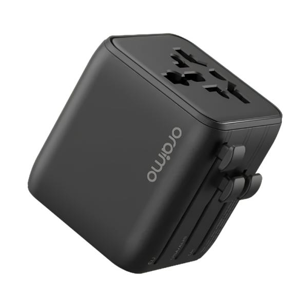 ADAPTADOR UNIVERSAL ORAIMO POWEROMNI 25 OCW-T01 2 TOMAS AC/ENCHUFES NEGRO
