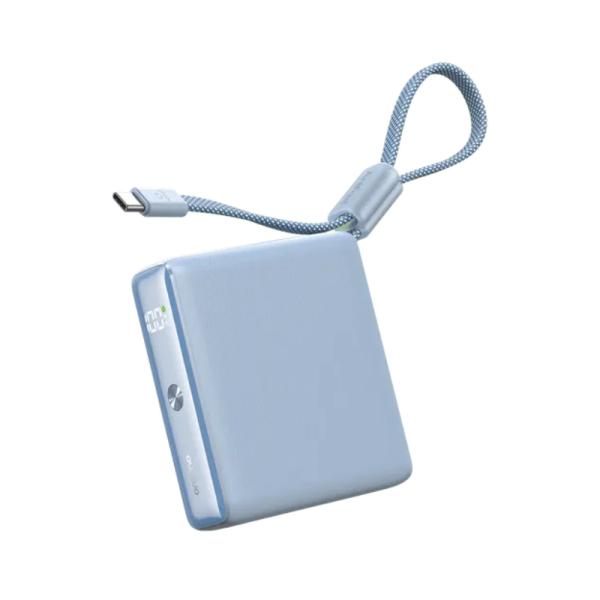 POWER BANK ORAIMO ELEMENTAL OPB-7103C 10000 MAH CARGA RÁPIDA BIDIRECCIONAL DE 22.5 W CABLE USB-C INTEGRADO Y CARGA DE 3 DISPOSITIVOS AZUL