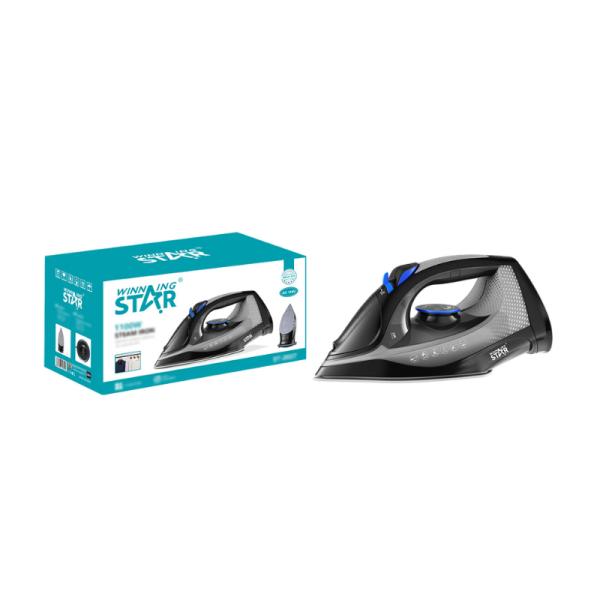 PLANCHA DE VAPOR WINNING STAR ST-2027 1100W 300ML DYD-1721-WST-110V-17608 NEGRO
