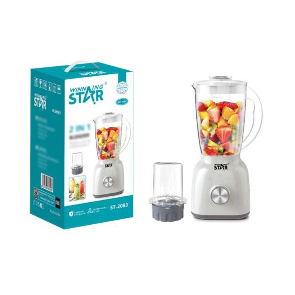 LICUADORA 2 EN 1 WINNING STAR ST-2083 350W 1.8L ZZJ-1119-WST-110V-15559 BLANCO / GRIS