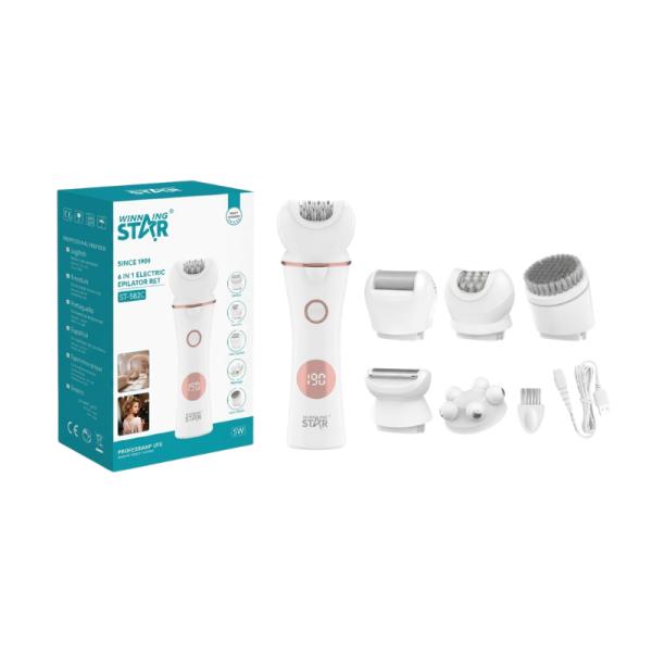 KIT DE ASEO PERSONAL WINNING STAR ST-5820 MULTIFUNCIONAL 5 EN 1 RECARGABLE USO SECO Y HÚMEDO/IPX6 TMQ-717-WST-15775 BLANCO