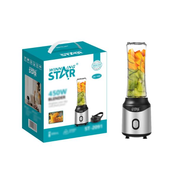 LICUADORA WINNING STAR ST-2091 450W 600ML ZZJ-1784-WST-110V-16015 NEGRO / GRIS