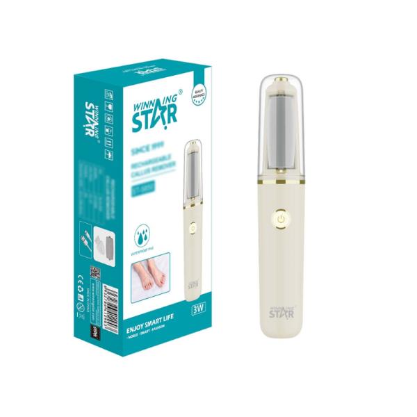 EXFOLIADOR ELÉCTRICO PARA PIES WINNING STAR ST-5850 ROTATIVA RECARGABLE MJQ-958-WST-17243 DORADO