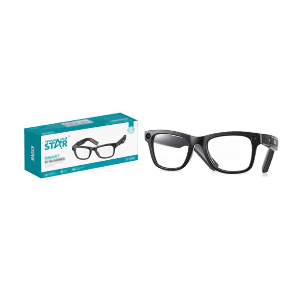 GAFAS INTELIGENTES WINNING STAR ST-AG01 CÁMARA 4K CON INTELIGENCIA ARTIFICIAL Y BLUETOOTH ÁNGULO DE VISIÓN DE 170 GRADOS/2 GB/IP65 NEGRO