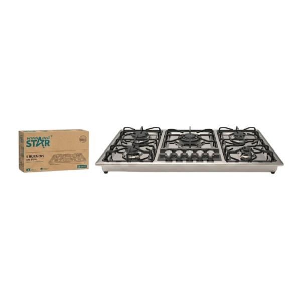 COCINA DE GAS DE 5 QUEMADORES WINNING STAR ST-5661 RQZ-532-WST-16419 PLATEADO