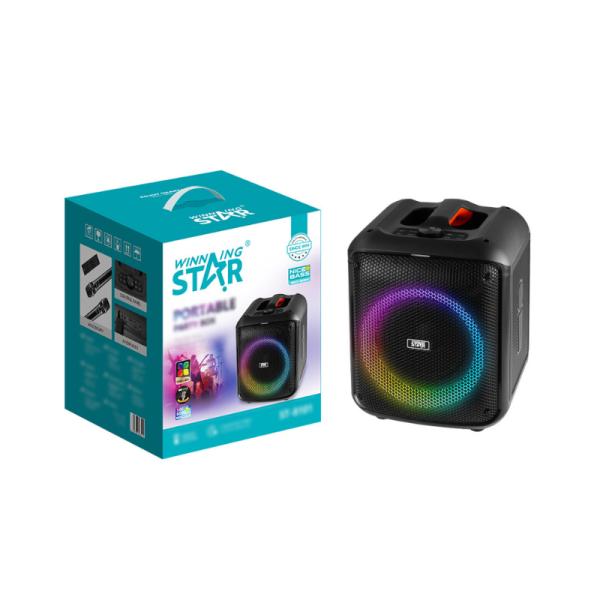 PARLANTE RGB WINNING STAR ST-8101 50 W BLUETOOTH YX-6553-WST-38920 NEGRO