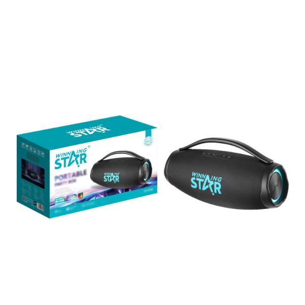 PARLANTE RGB WINNING STAR ST-8102 80 W BLUETOOTH RESISTENTE AL AGUA YX-6686-WST-18515 NEGRO