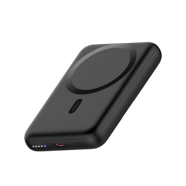POWER BANK NOVA PB-1511 10000MAH CARGA USB-C 20W/CARGA INALÁMBRICA MAGNÉTICA QI 15W NEGRO