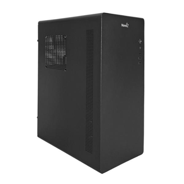 CASE NOVA NZ-660B SIN VENTILACION INCLUIDA FUENTE DE PODER 600W INCLUIDA NEGRO