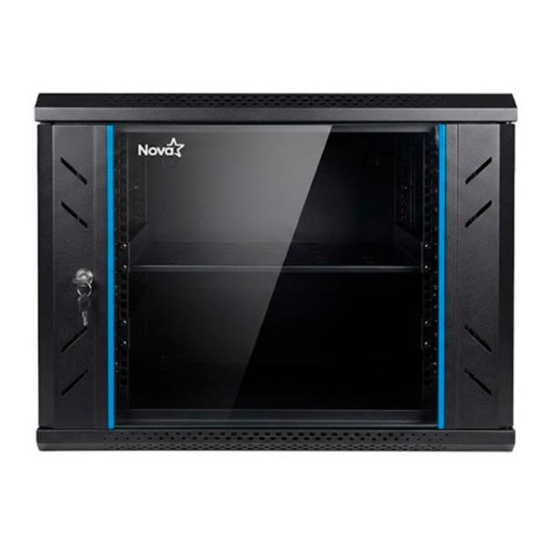 GABINETE DE RED 9U NOVA ACERO/PANEL SPCC CN09U11H001C NEGRO