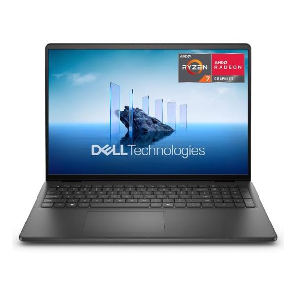 LAPTOP DELL DC16255 16 PULG TOUCH AMD RYZEN 7 250 16GB DDR5 512GB SSD AMD RADEON GRAPHICS WIFI 6/BLUETOOTH/CÁMARA HD W11 HOME NEGRO
