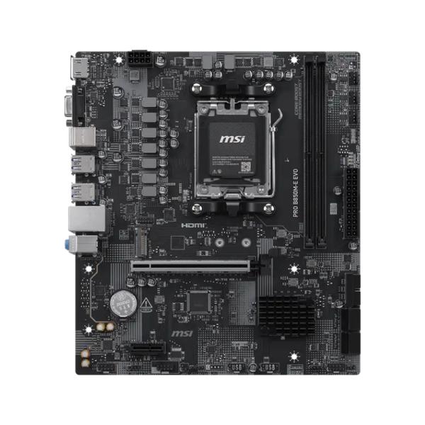 TARJETA MADRE MSI PRO B850M-E EVO AM5 MATX DDR5 911-7F02-002 NEGRO