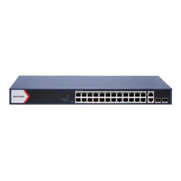 SWITCH HIKVISION DS-3E1528P-EI/M(O-STD) 24 PUERTOS GIGABIT POE/2 PUERTOS GIGABIT RJ45/2 PUERTOS FIBRA GIGABIT 10/100/1000 MBPS ADMINISTRABLE 301803789 NEGRO