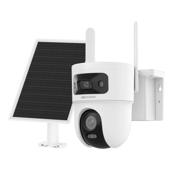 CÁMARA PT DUAL 4G SOLAR HIKVISION DS-2CFSP8-D/4G(2.8+4MM)(O-STD)/LA 4MP H.265/4G 2.8MM/4MM 30M IR/LUZ BLANCA AUDIO BIDIRECCIONAL 319300007 BLANCO